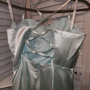 Green Spaghetti Strap Dress